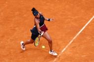Naomi Osaka in action against Clara Burel at the 2024 Italian Open